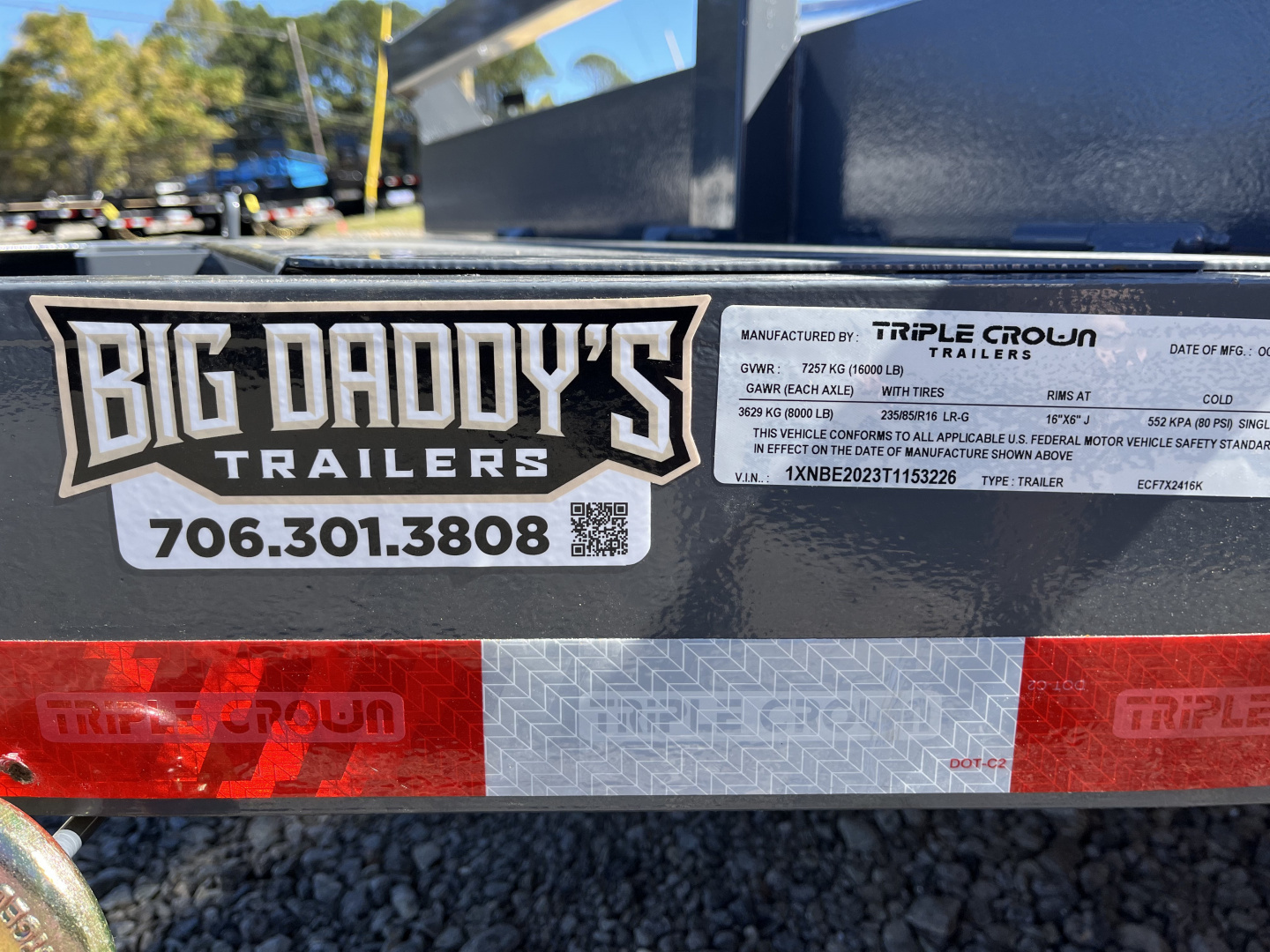 New 2026 Triple Crown Trailers 7X24 Equipment Trailer, - Swing Ramps, Beavertail, 16K GVWR