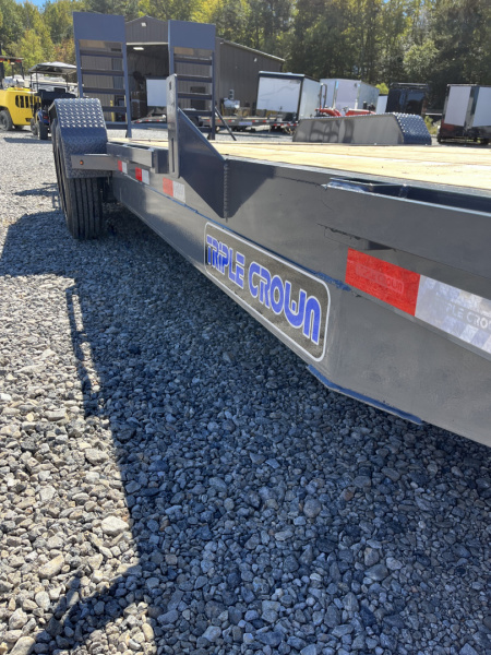 New 2026 Triple Crown Trailers 7X24 Equipment Trailer, - Swing Ramps, Beavertail, 16K GVWR