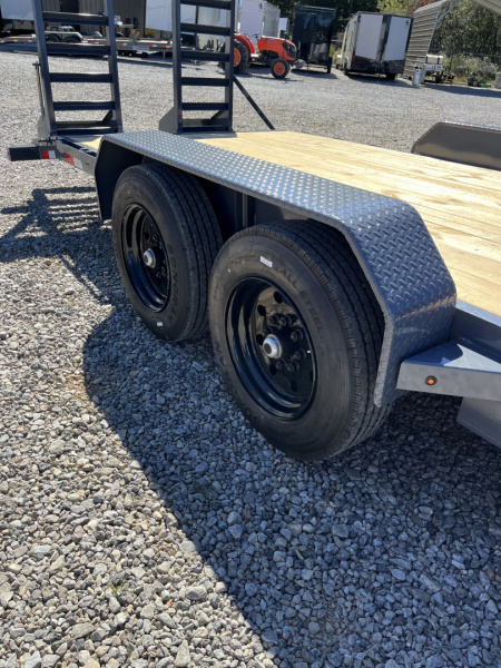 New 2026 Triple Crown Trailers 7X24 Equipment Trailer, - Swing Ramps, Beavertail, 16K GVWR