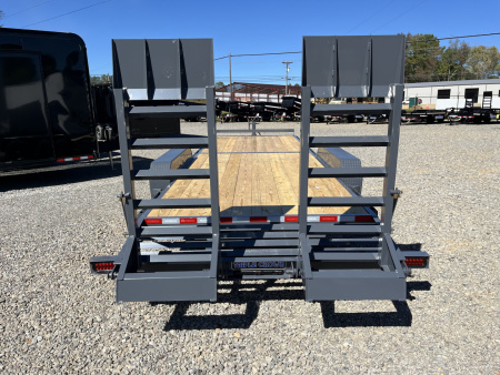 New 2026 Triple Crown Trailers 7X24 Equipment Trailer, - Swing Ramps, Beavertail, 16K GVWR