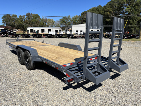 New 2026 Triple Crown Trailers 7X24 Equipment Trailer, - Swing Ramps, Beavertail, 16K GVWR