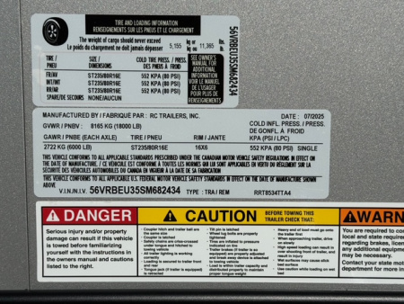 New 2025 RC TRAILERS 8.5X34 RACE TRAILER