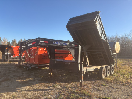 Used 2022 Load Trail USED- 83''X16' GOOSE DUMP BOX W/ 2' HIGH SIDES 21000 GVWR Dump Trailer
