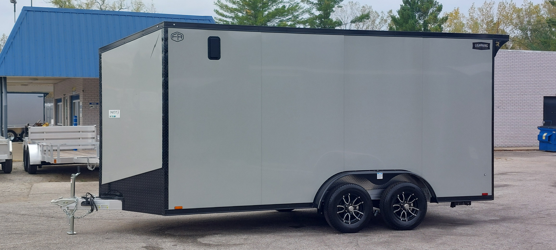 New 7.5 X 16 CARGO ENCLOSED ALL ALUMINUM 2026 LIGHTNING POLYCOR EXTERIOR