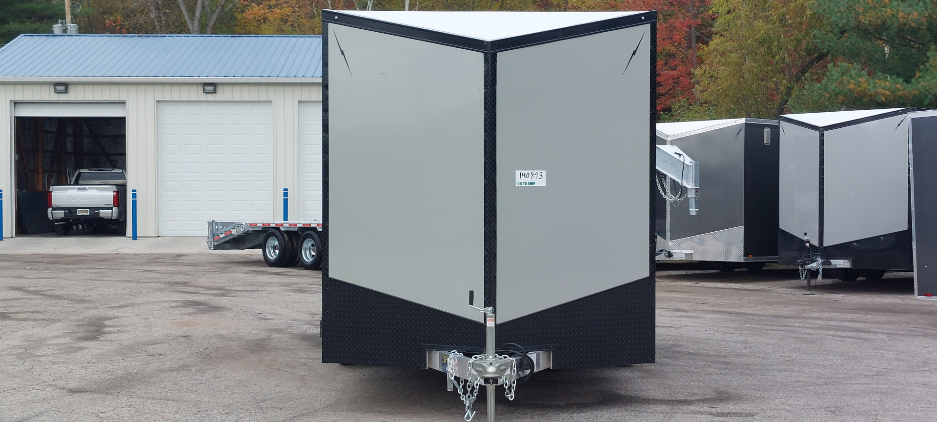 New 7.5 X 16 CARGO ENCLOSED ALL ALUMINUM 2026 LIGHTNING POLYCOR EXTERIOR