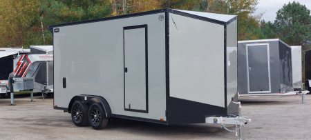 New 7.5 X 16 CARGO ENCLOSED ALL ALUMINUM 2026 LIGHTNING POLYCOR EXTERIOR