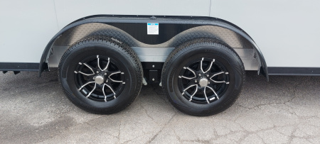 New 7.5 X 16 CARGO ENCLOSED ALL ALUMINUM 2026 LIGHTNING POLYCOR EXTERIOR