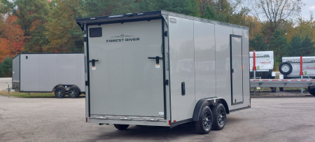 New 7.5 X 16 CARGO ENCLOSED ALL ALUMINUM 2026 LIGHTNING POLYCOR EXTERIOR