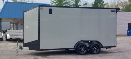 New 7.5 X 16 CARGO ENCLOSED ALL ALUMINUM 2026 LIGHTNING POLYCOR EXTERIOR