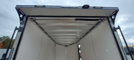 New 7.5 X 16 CARGO ENCLOSED ALL ALUMINUM 2026 LIGHTNING POLYCOR EXTERIOR