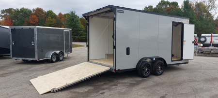 New 7.5 X 16 CARGO ENCLOSED ALL ALUMINUM 2026 LIGHTNING POLYCOR EXTERIOR
