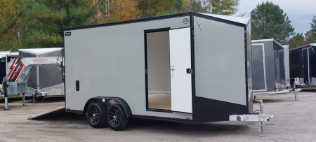 New 7.5 X 16 CARGO ENCLOSED ALL ALUMINUM 2026 LIGHTNING POLYCOR EXTERIOR