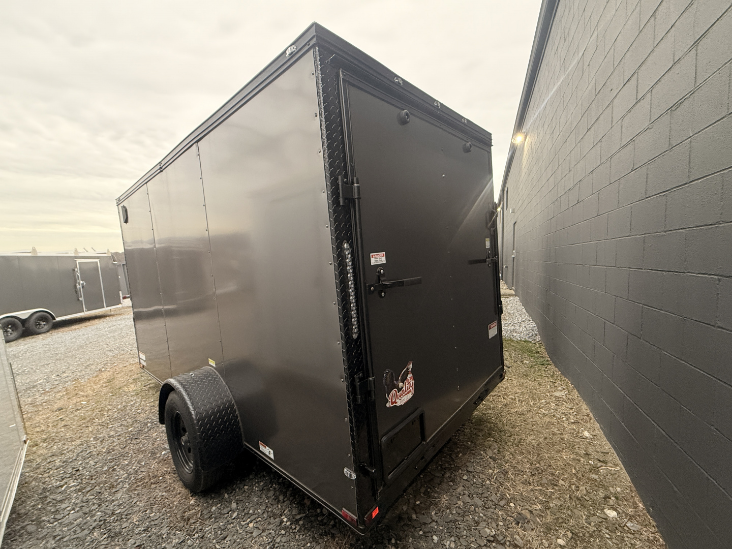 New 2026 Quality Cargo 6X12 SA Cargo / Enclosed Trailer *CHARCOAL W/ BLACK