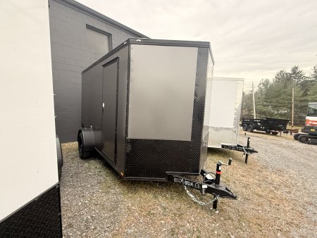 New 2026 Quality Cargo 6X12 SA Cargo / Enclosed Trailer *CHARCOAL W/ BLACK