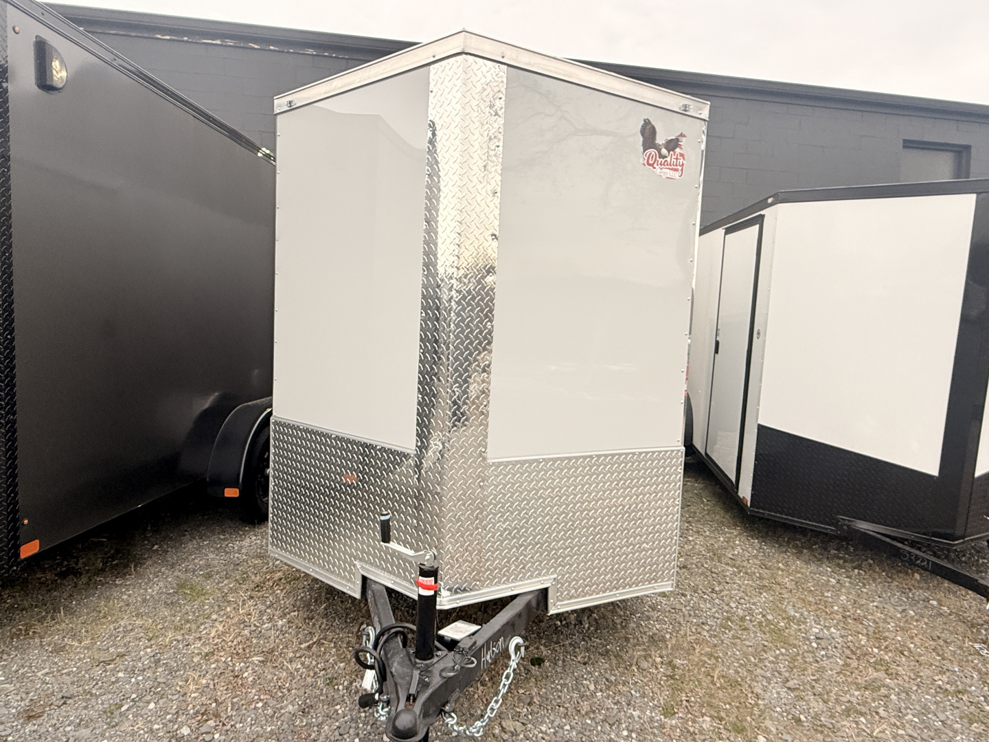 New 2026 Quality Cargo 6X12 SA Cargo / Enclosed Trailer *CHARCOAL W/ BLACK