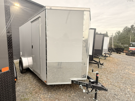 New 2026 Quality Cargo 6X12 SA Cargo / Enclosed Trailer *CHARCOAL W/ BLACK
