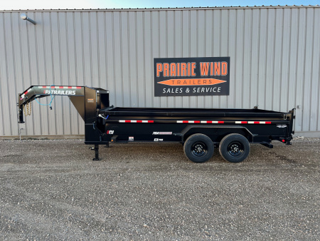 New 2026 PJ Trailers 16' DL Gooseneck Dump Trailer