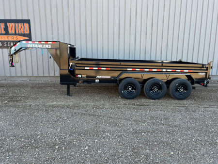 New 2026 PJ Trailers 16' DL Triple Axle Gooseneck Dump Trailer