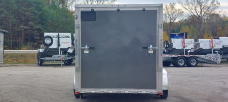 New 7 X 14 LIGHTNING ECO CARGO ENCLOSED ALL ALUMINUM REAR RAMP DOOR 2026