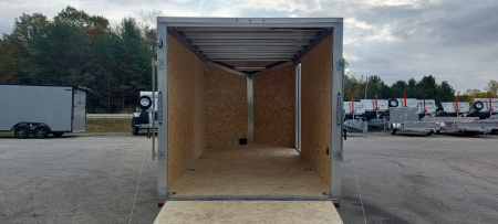 New 7 X 14 LIGHTNING ECO CARGO ENCLOSED ALL ALUMINUM REAR RAMP DOOR 2026