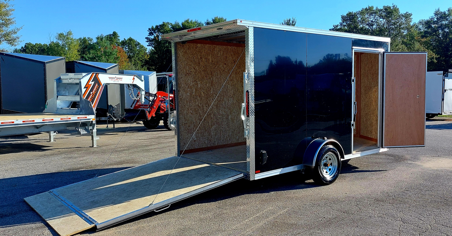 New 7 X 12 CARGO ENCLOSED 2026 TRIUMPH ALUMINUM EXTERIOR W/GALVANIZED FRAME