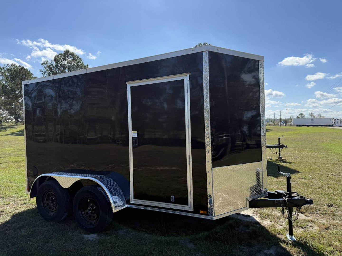 New 6x12 TA Black Enclosed Cargo Trailer Titanium Cargo Trailer