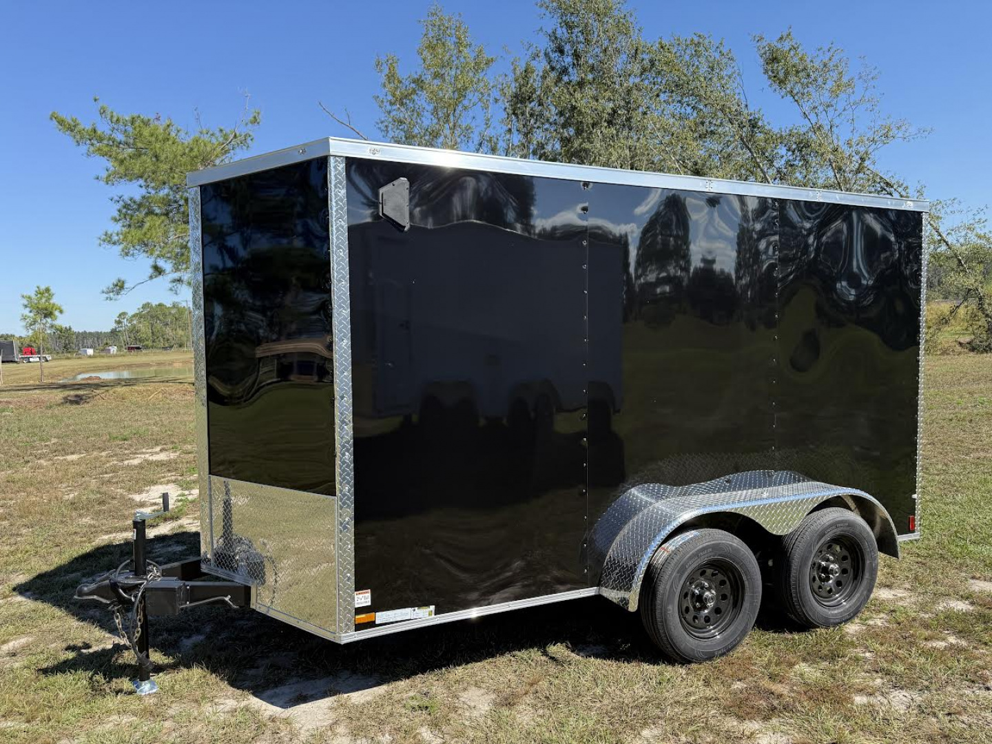 New 6x12 TA Black Enclosed Cargo Trailer Titanium Cargo Trailer
