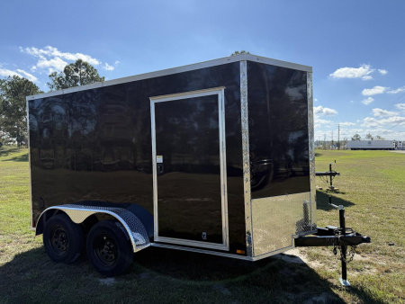 New 6x12 TA Black Enclosed Cargo Trailer Titanium Cargo Trailer