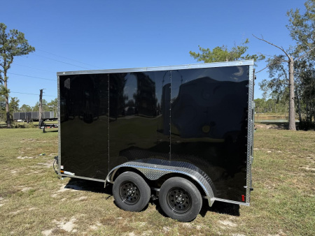 New 6x12 TA Black Enclosed Cargo Trailer Titanium Cargo Trailer
