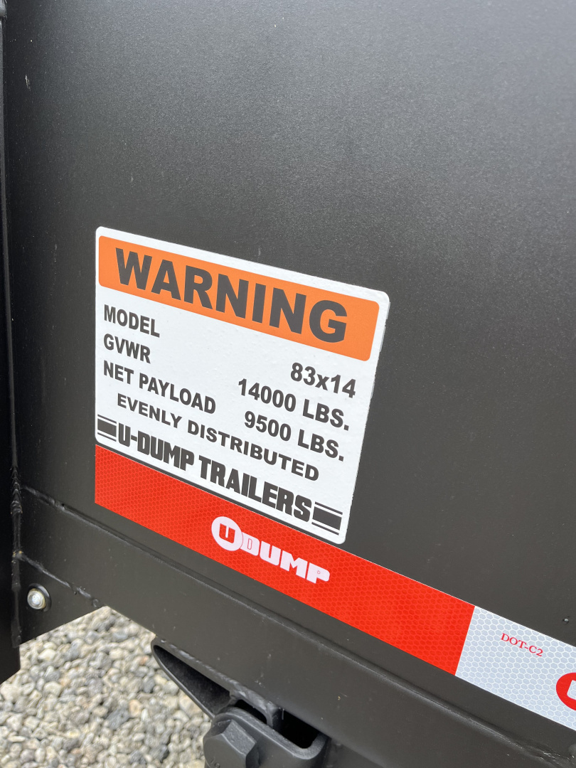 New 2026 U-Dump Weekend Rebel 7x14 Dump Trailer With 31" Sides, Telescoping, 14K GVWR