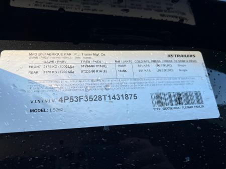 New 2026 PJ Trailers 26 Low Profile LS Gooseneck Trailer