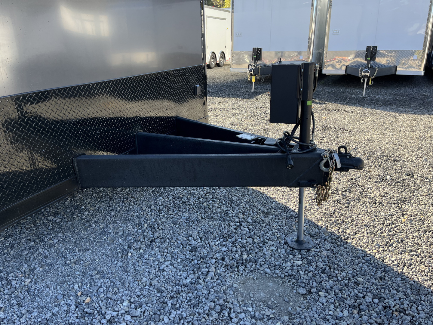 New 2026 Haulmark 34 Bathoom Race Trailer, Air Prep PKG, Awning, Polycor, Insulated, Window, 54" ALX Slide Out Step, A/C + Heat