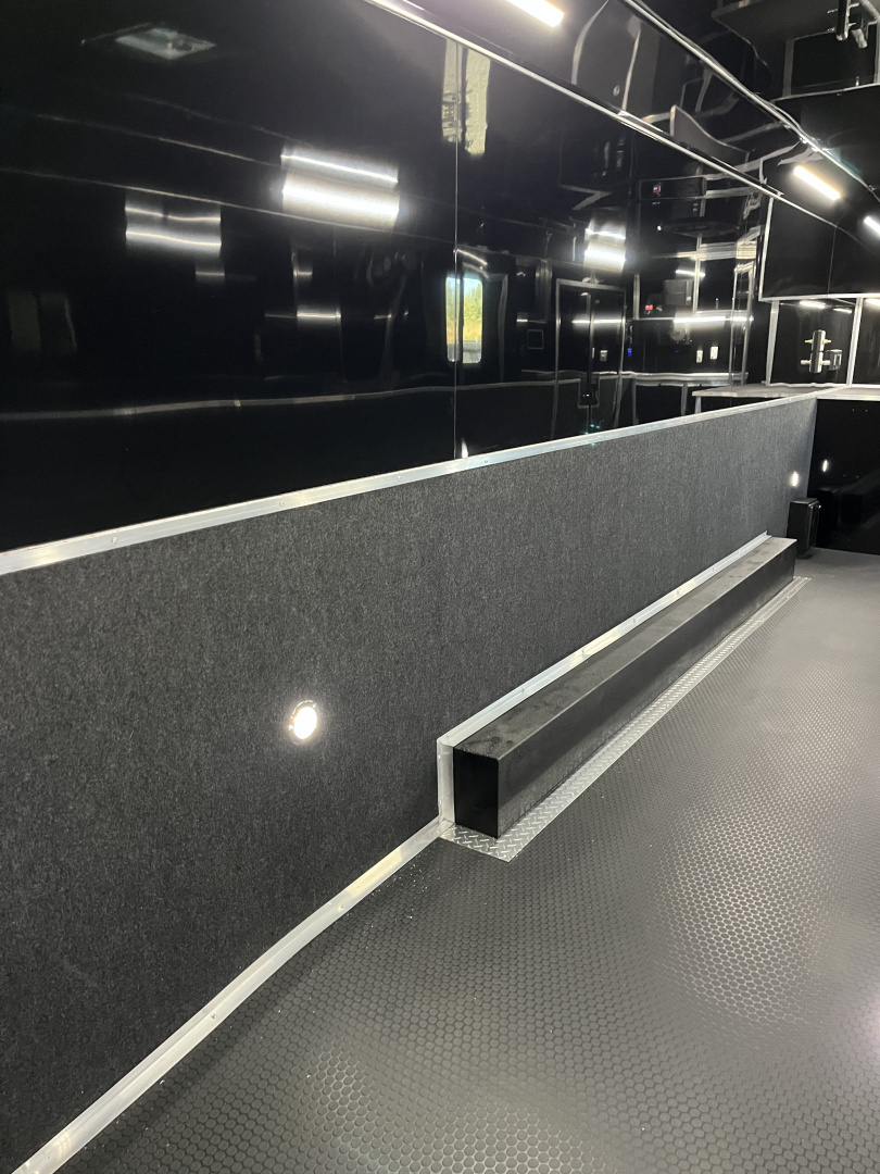 New 2026 Haulmark 34 Bathoom Race Trailer, Air Prep PKG, Awning, Polycor, Insulated, Window, 54" ALX Slide Out Step, A/C + Heat