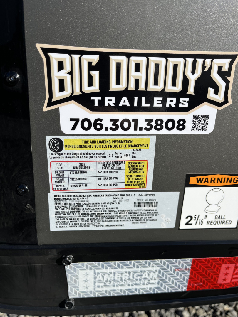 New 2026 Haulmark 34 Bathoom Race Trailer, Air Prep PKG, Awning, Polycor, Insulated, Window, 54" ALX Slide Out Step, A/C + Heat