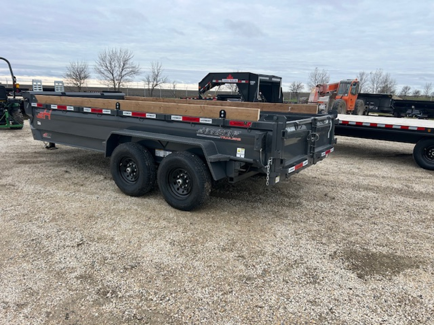 New 2026 Horizon Trailers 16 FT Dump Trailer ASH GREY