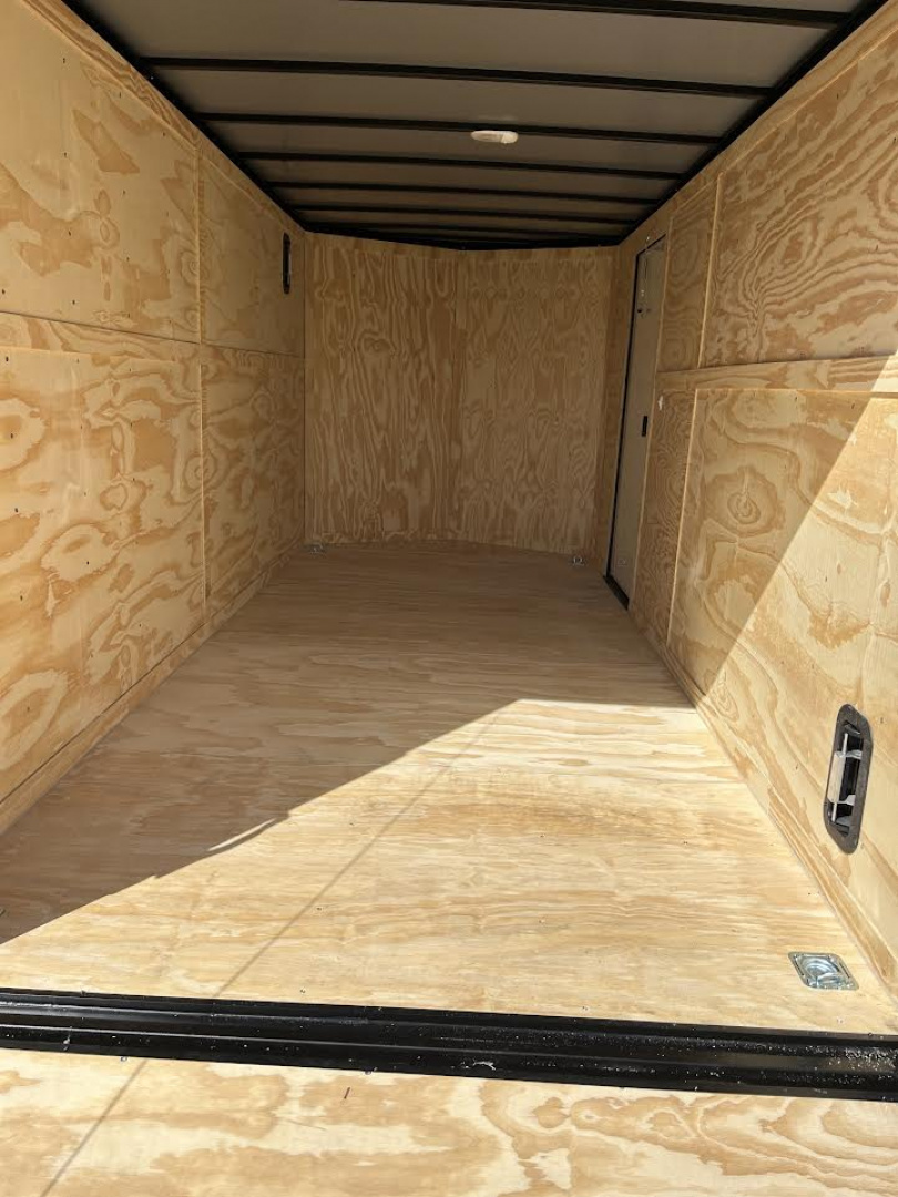 New 7x16 Charcoal Gray Blackout Titanium Cargo Trailer