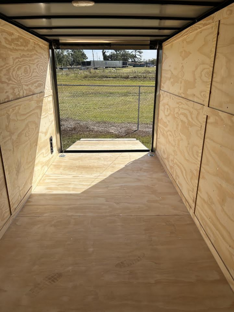 New 7x16 Charcoal Gray Blackout Titanium Cargo Trailer