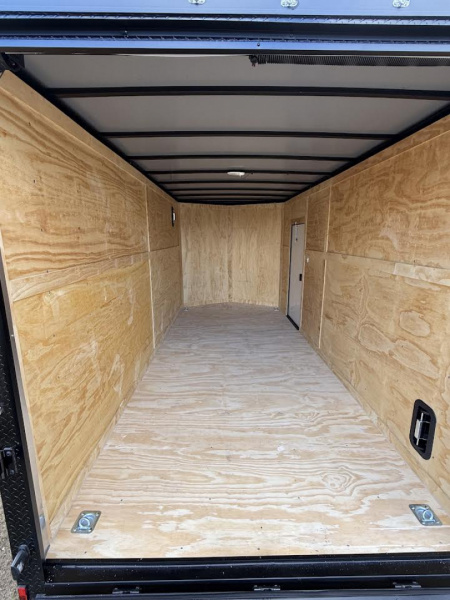 New 7x16 Charcoal Gray Blackout Titanium Cargo Trailer