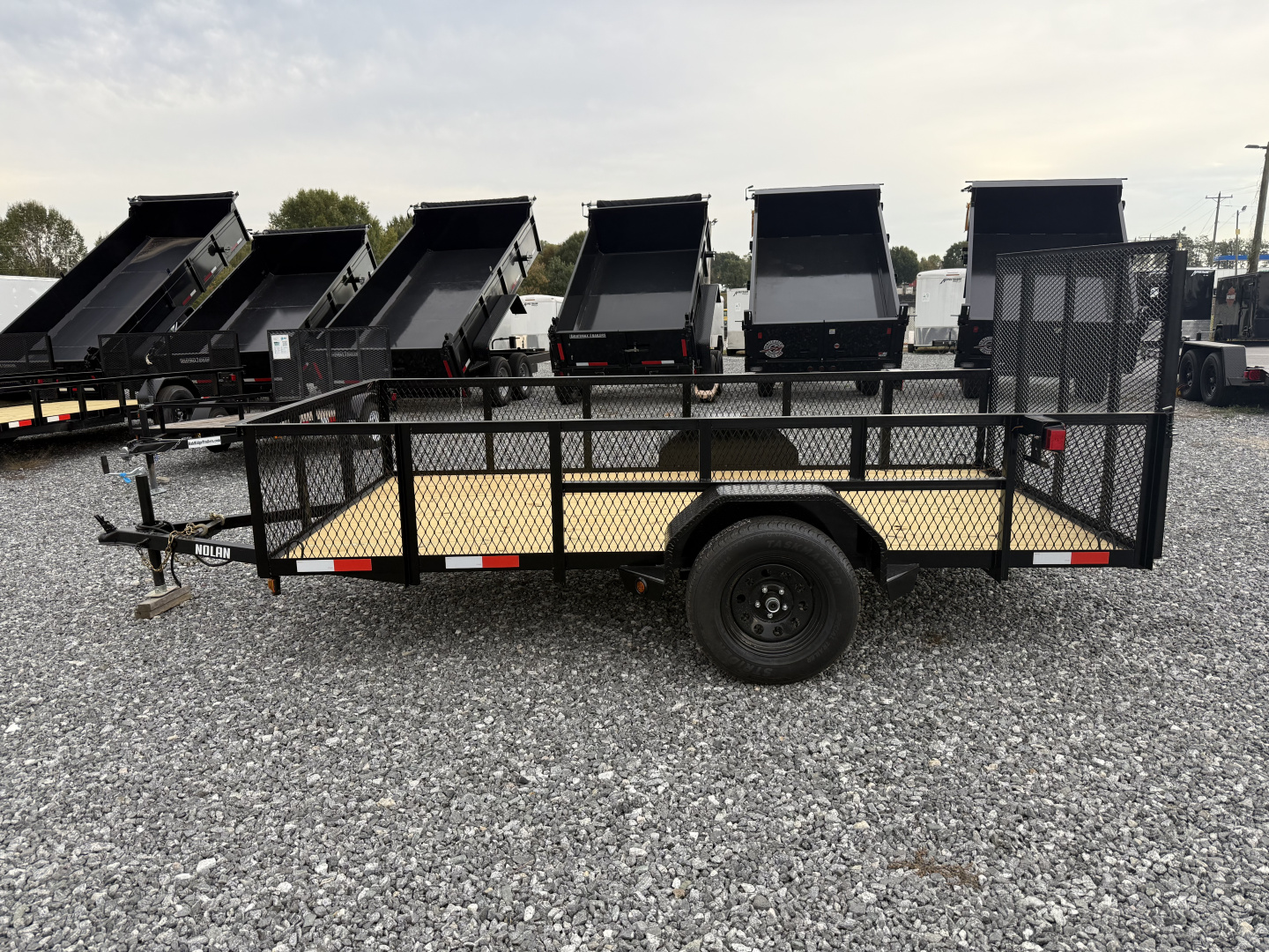 New 2026 Nolan 6X12 E 3K w/2ft Mesh Landscape Utility Trailer