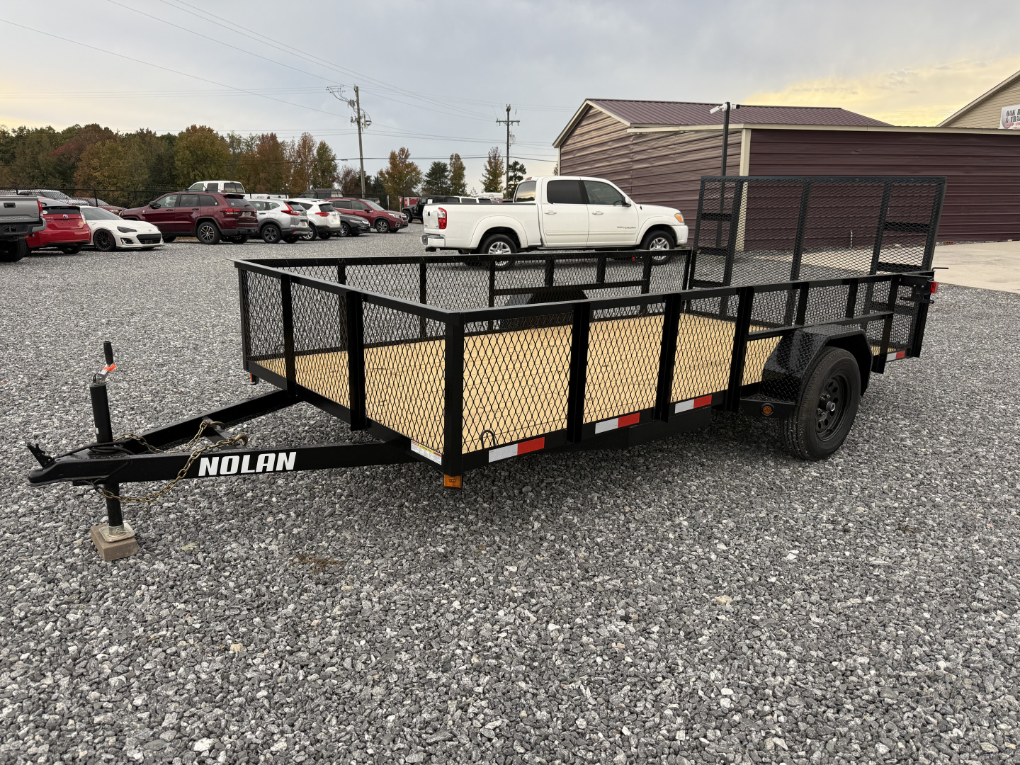 New 2026 Nolan 7X14 E 3K w2ft Mesh Landscape Utility Trailer