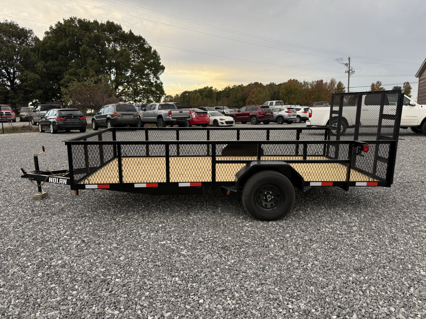 New 2026 Nolan 7X14 E 3K w2ft Mesh Landscape Utility Trailer