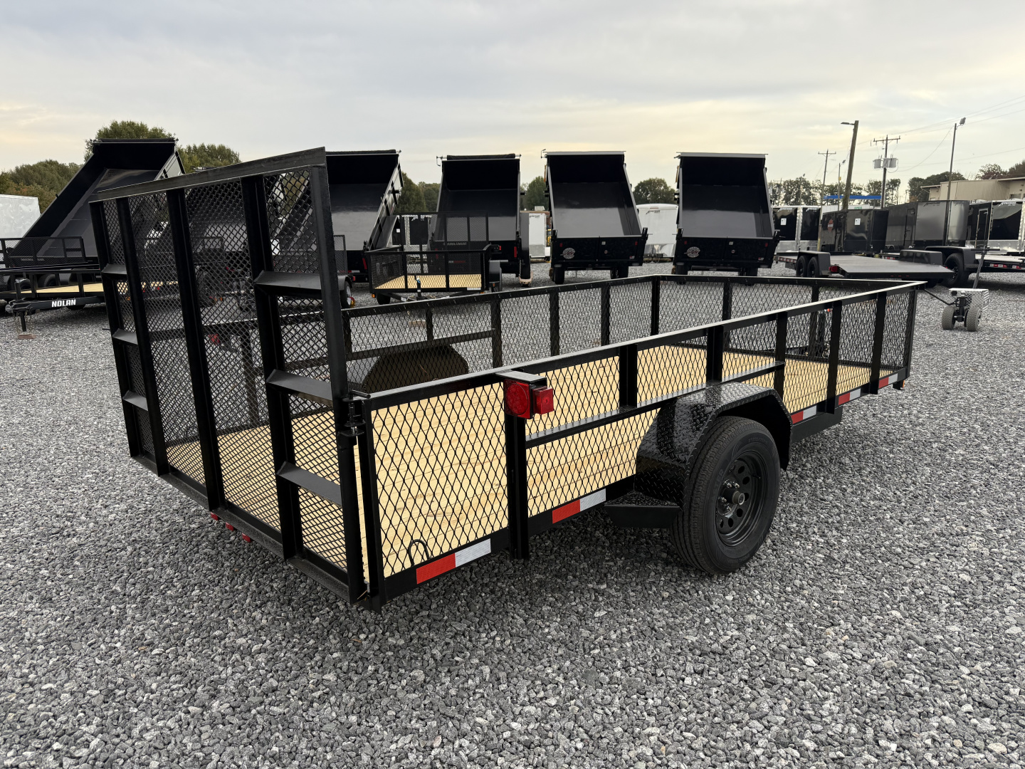 New 2026 Nolan 7X14 E 3K w2ft Mesh Landscape Utility Trailer