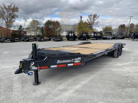 New 2026 Diamond C Trailers HXD207L24X102 (24' x 102 ) 14.9K Full Width Partial Tilt Equipment Trailer
