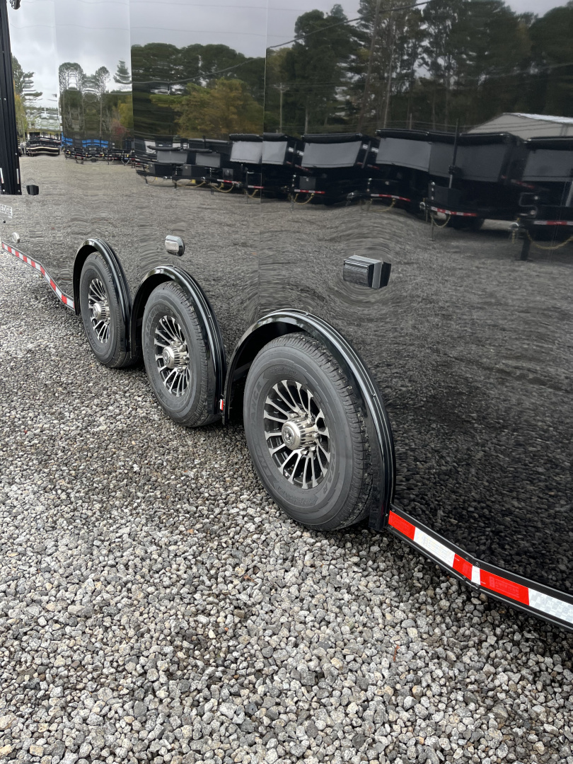 New 2026 Haulmark 34 Bathoom Race Trailer, Air Prep PKG, Awning, Polycor, Insulated, Window, 54" ALX Slide Out Step, A/C + Heat