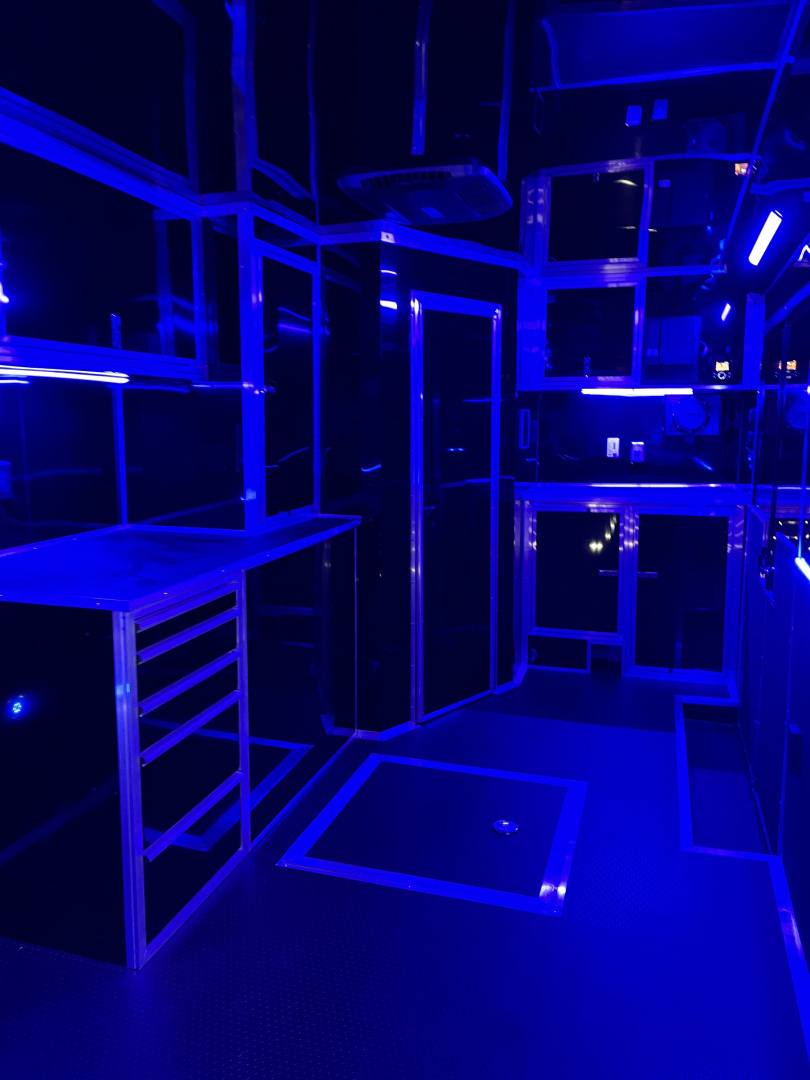 New 2026 Haulmark 34 Bathoom Race Trailer, Air Prep PKG, Awning, Polycor, Insulated, Window, 54" ALX Slide Out Step, A/C + Heat