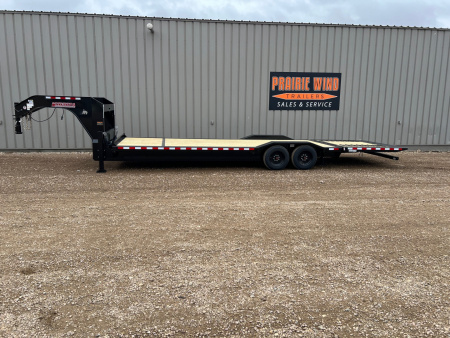 New 2026 Midsota 28' Hydraulic Tail Gooseneck Equipment Trailer