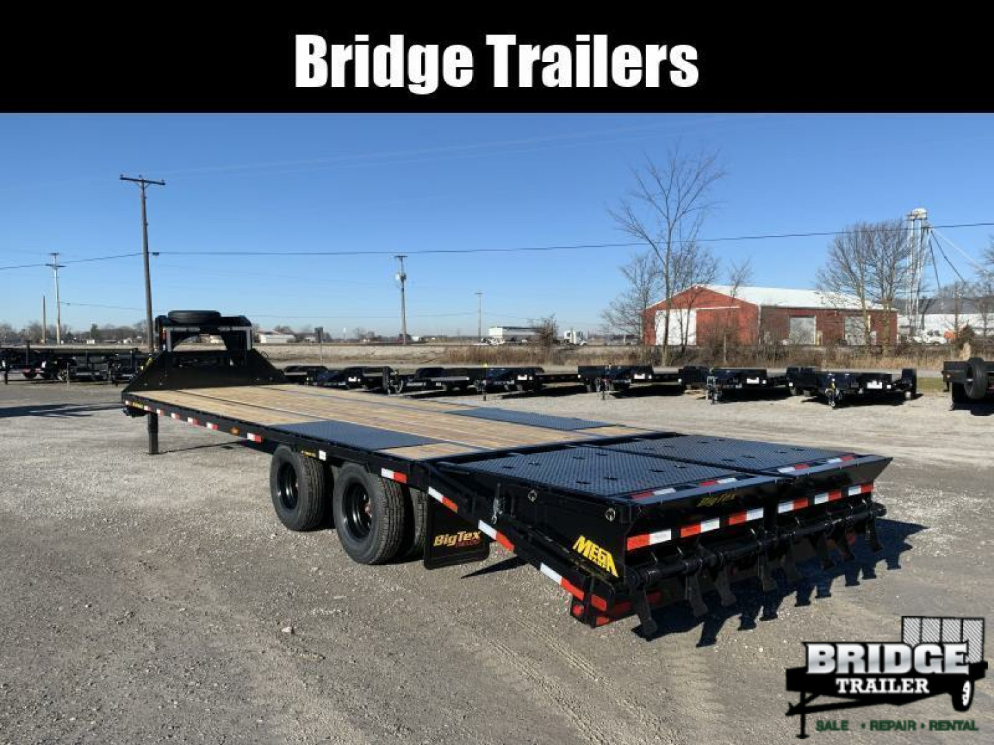 New 2026 Big Tex Trailers 25GN-30D5A-MRBK (25' + 5' X 102") 25.9K Mega Ramp Flatbed Trailer