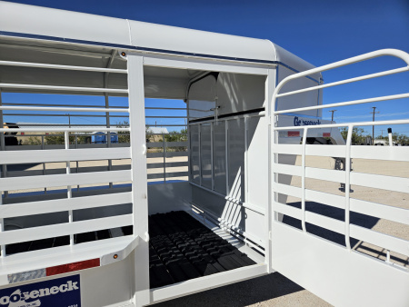 New 2025 Gooseneck Mfg 24' 17.5K Stock Trailer w/ Rubber Cleated Foor