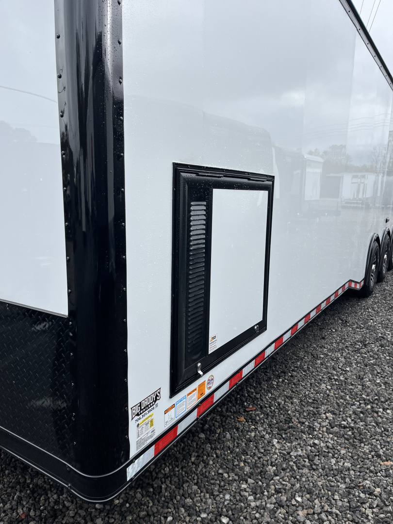 New 2026 Haulmark EDGE 34 Race Trailer With Turbo Package, Awning, Polycor, Insulated, Black Trim Package