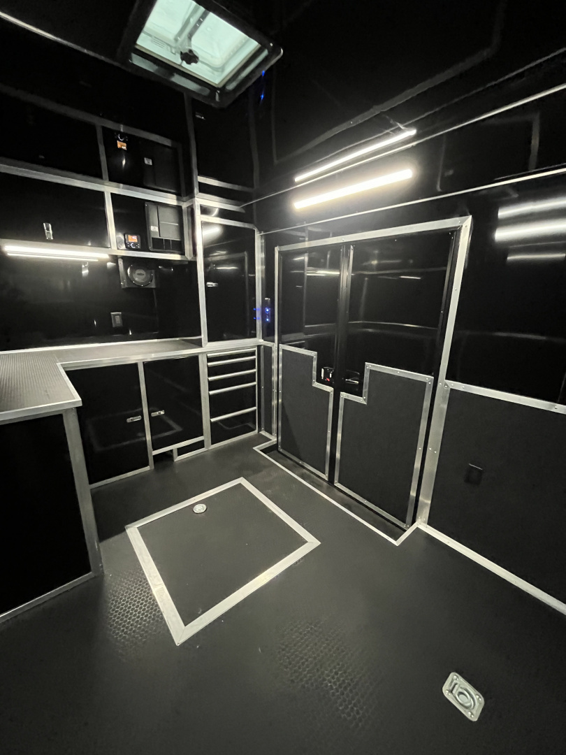 New 2026 Haulmark EDGE 34 Race Trailer With Turbo Package, Awning, Polycor, Insulated, Black Trim Package